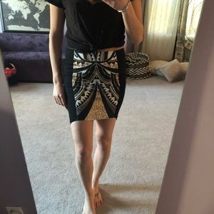 Minkpink mini skirt with jungle/geometric print!